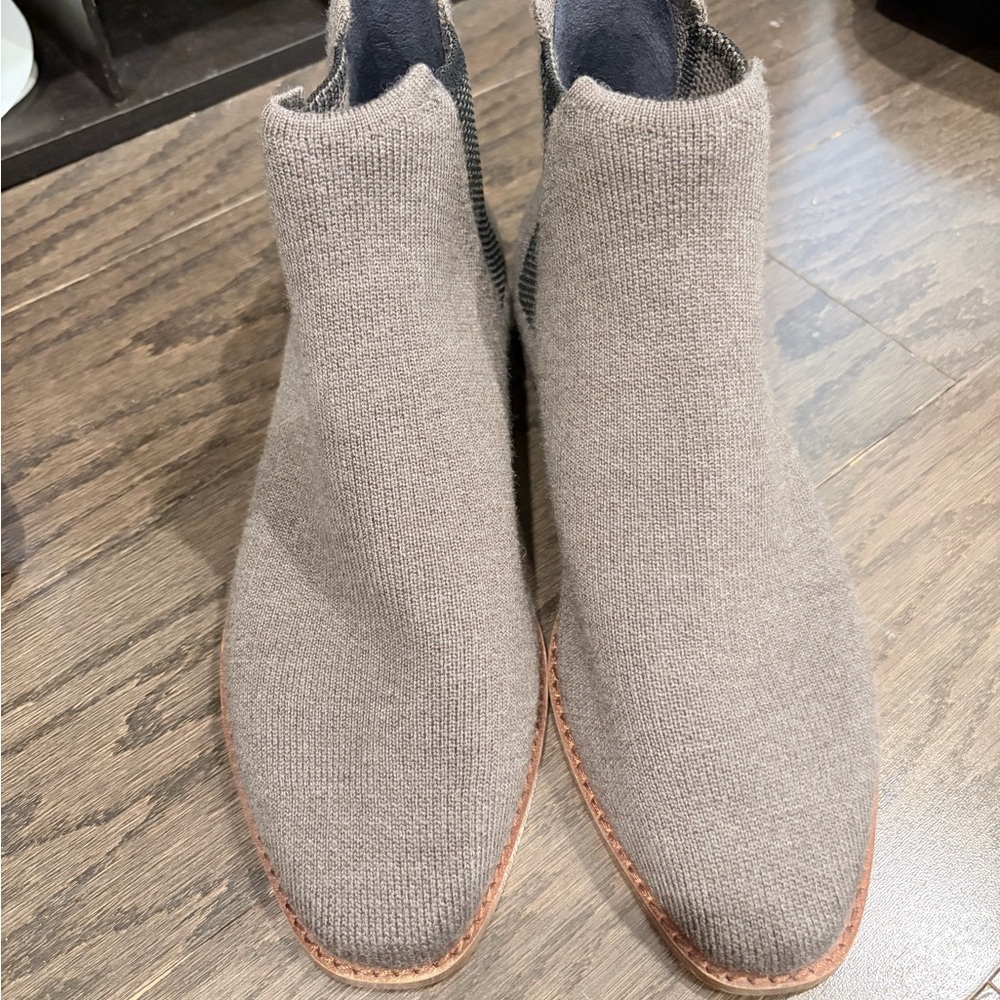Rothy's Taupe Knit Ankle Booties
